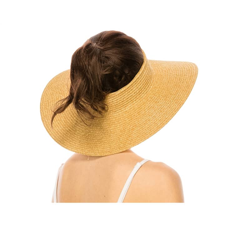 DNMC - Wholesale Visor - Women's - Crownless Straw Sun Visor5