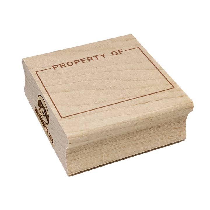 Simple Property of Label Square Rubber Stamp for Stamping Crafting for wholesale by Sniggle Sloth