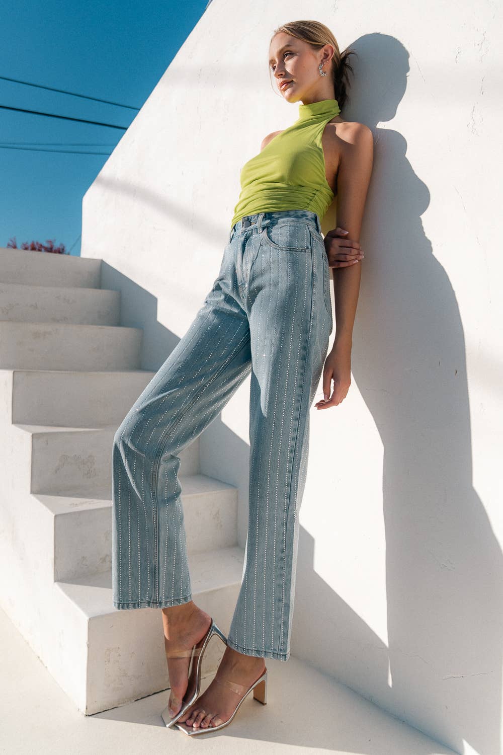 Fore Collection - Wholesale Knit Top - Women's - Mock Neck Sleeveless Slinky Top  - TD4842FO29