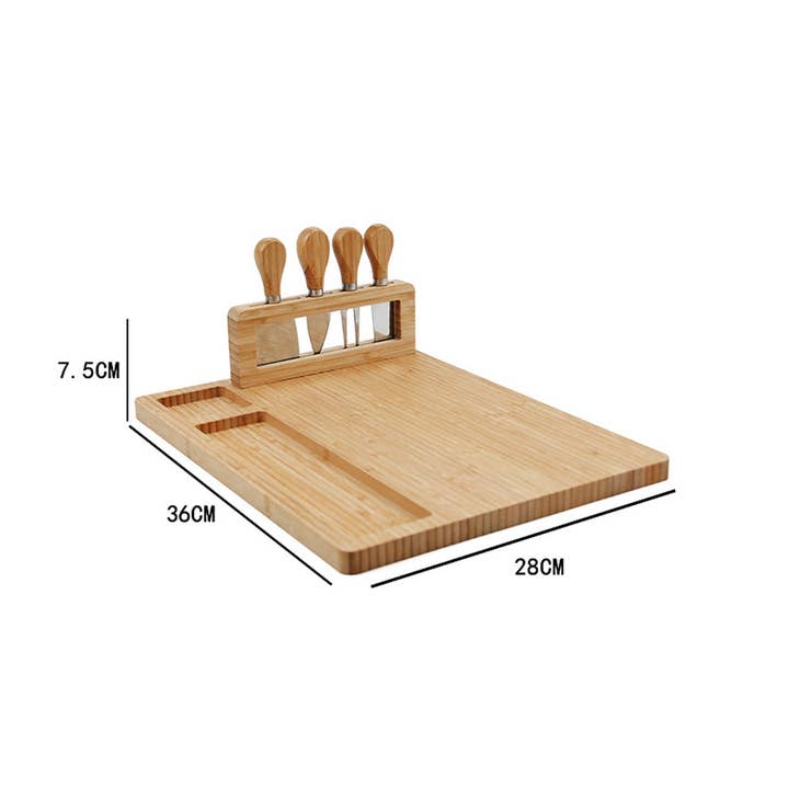 SOGA International Pty Ltd - Wholesale Serving tray - SOGA 36cm Brown Rectangle Wood Cheese Board1