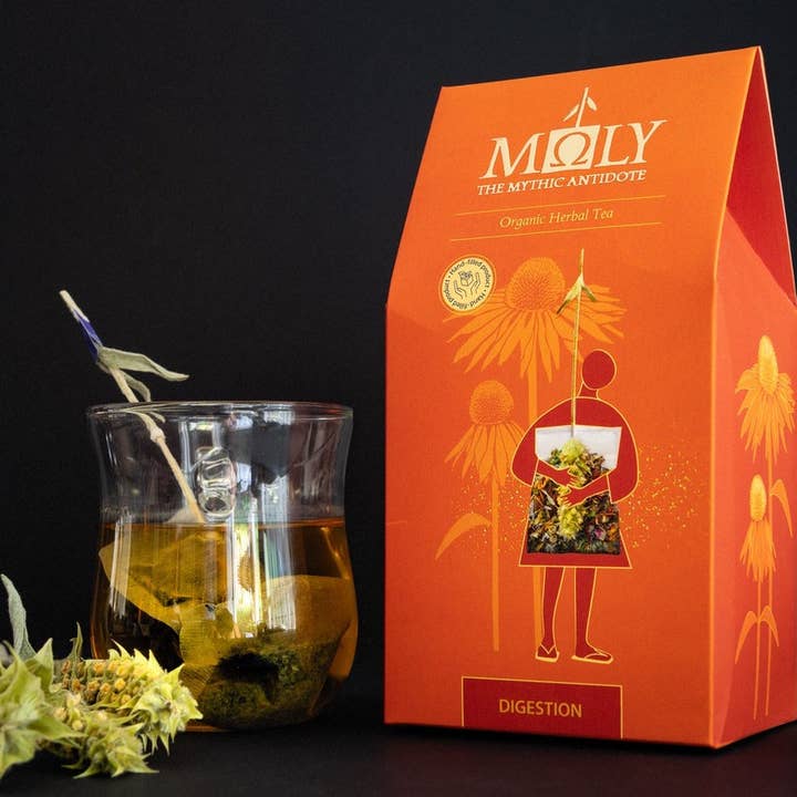 Moly the mythic antidote - Vendita all'ingrosso Tisane salutari e depurative - Tisana bio per la digestione con rametto di erbe4