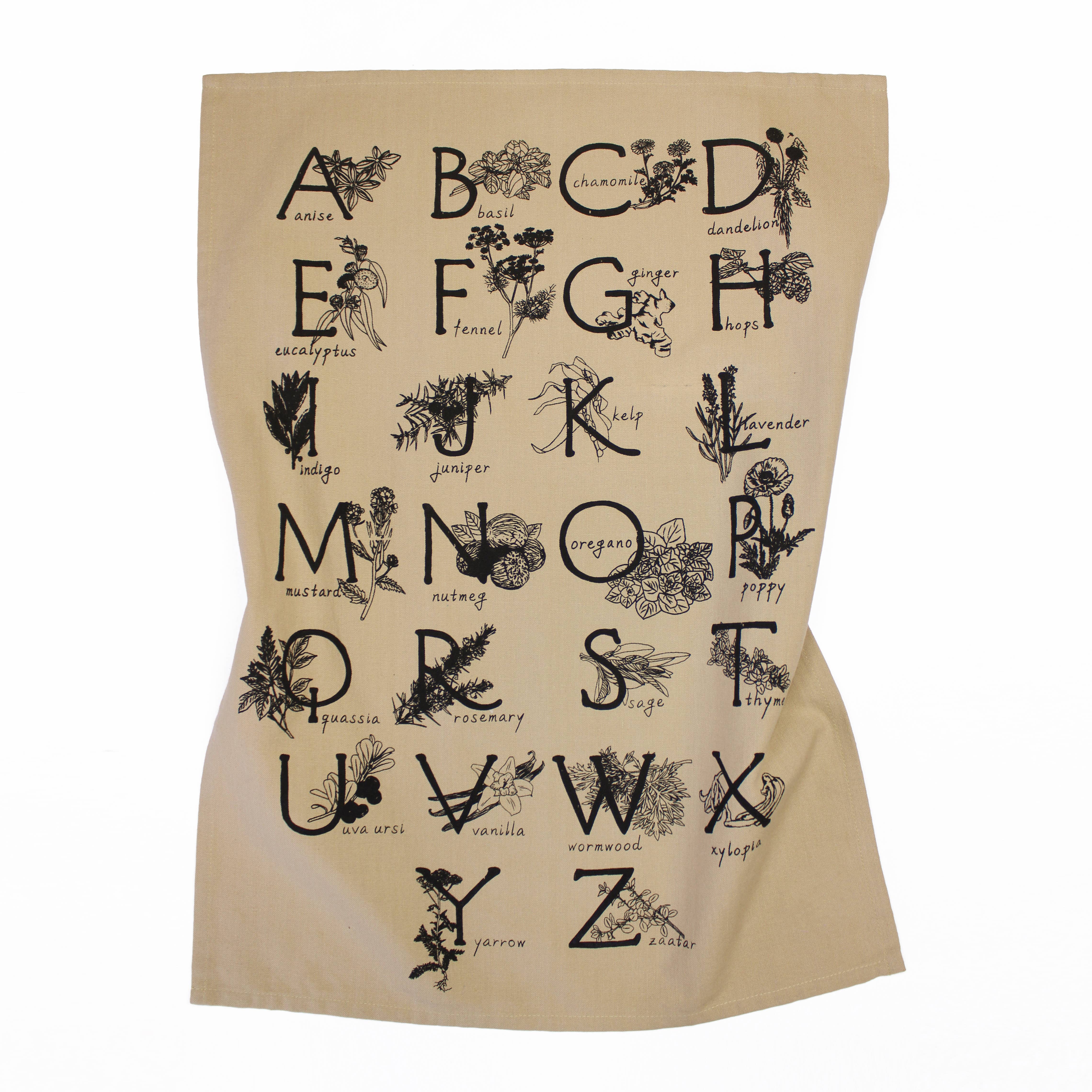 Planetarium - Wholesale Tea Towel - ABC Herbs & Spices Hand-printed Tea Towel4