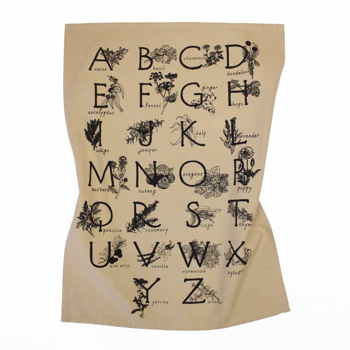 Planetarium - Wholesale Tea Towel - ABC Herbs & Spices Hand-printed Tea Towel4