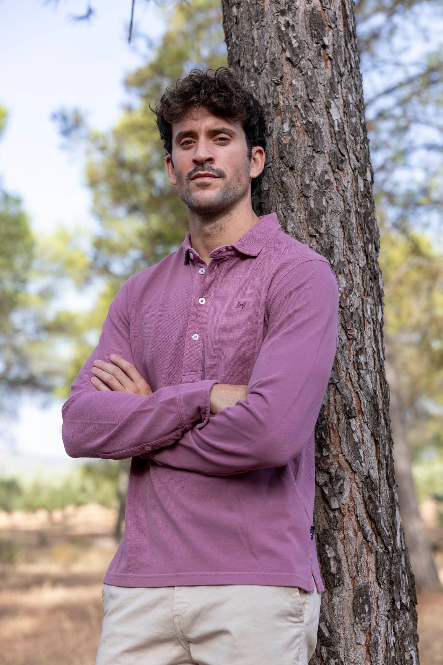 Custi Mikelo: Men's Clothing & Christmas Gifts - Wholesale Polo - Men's - Eggplant Washed Polo | Bergamo2