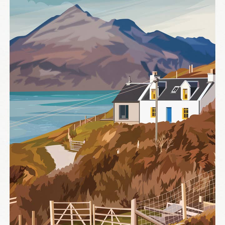 Printagonist - Wholesale Art Print - Isle of Skye Print - Elgol Travel Poster - Scotland