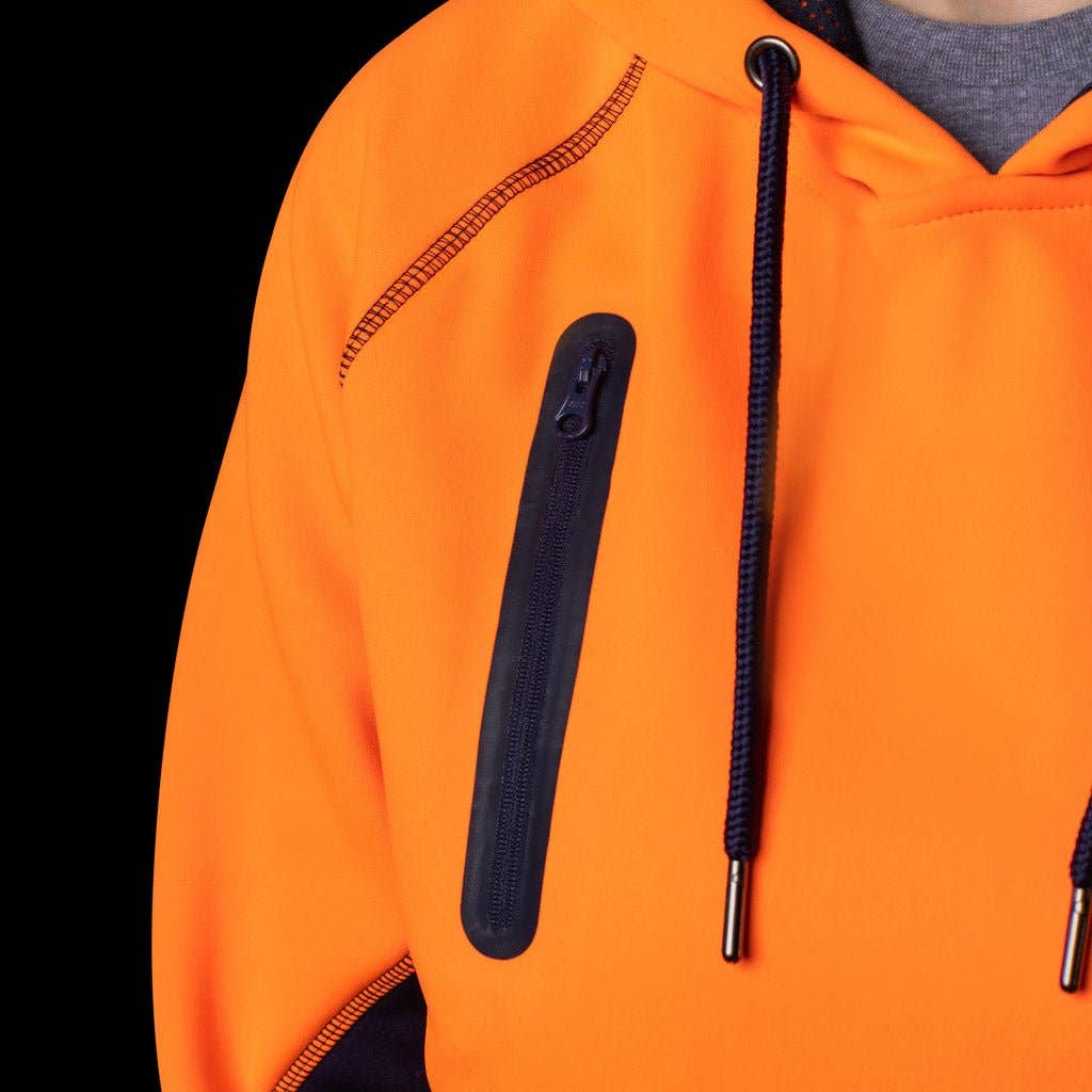 BAD WORKWEAR - Wholesale Hoodie - Women's - BAD WOMENS WATERPROOF RAIN-DEFEND™ HI-VIS FLEECE HOODIE4