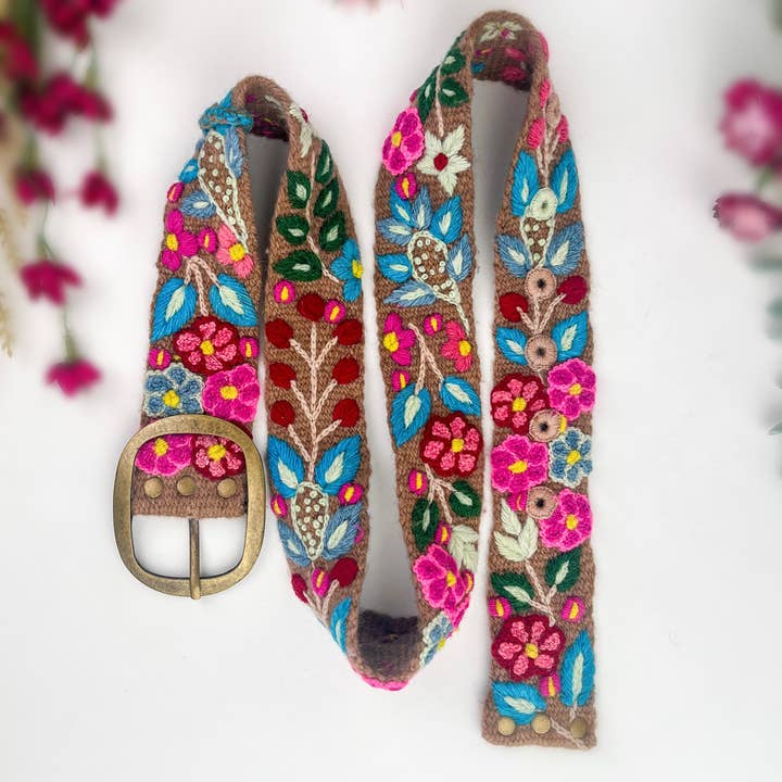 Artesana Love - Vendita all'ingrosso Cintura - Donna - Cintura Larga Ricamata Wildberry4