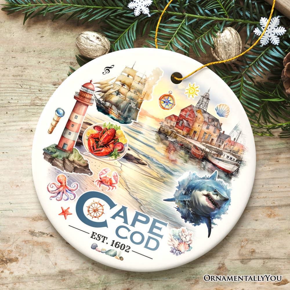 OrnamentallyYou – wholesale Ornament – Artistic Cape Cod Exhibit Ornament, Massachusetts Souvenir5