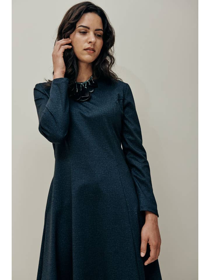 Malahierba - Wholesale Dress - Women's - Florence Plush Indigo Blue Dress1