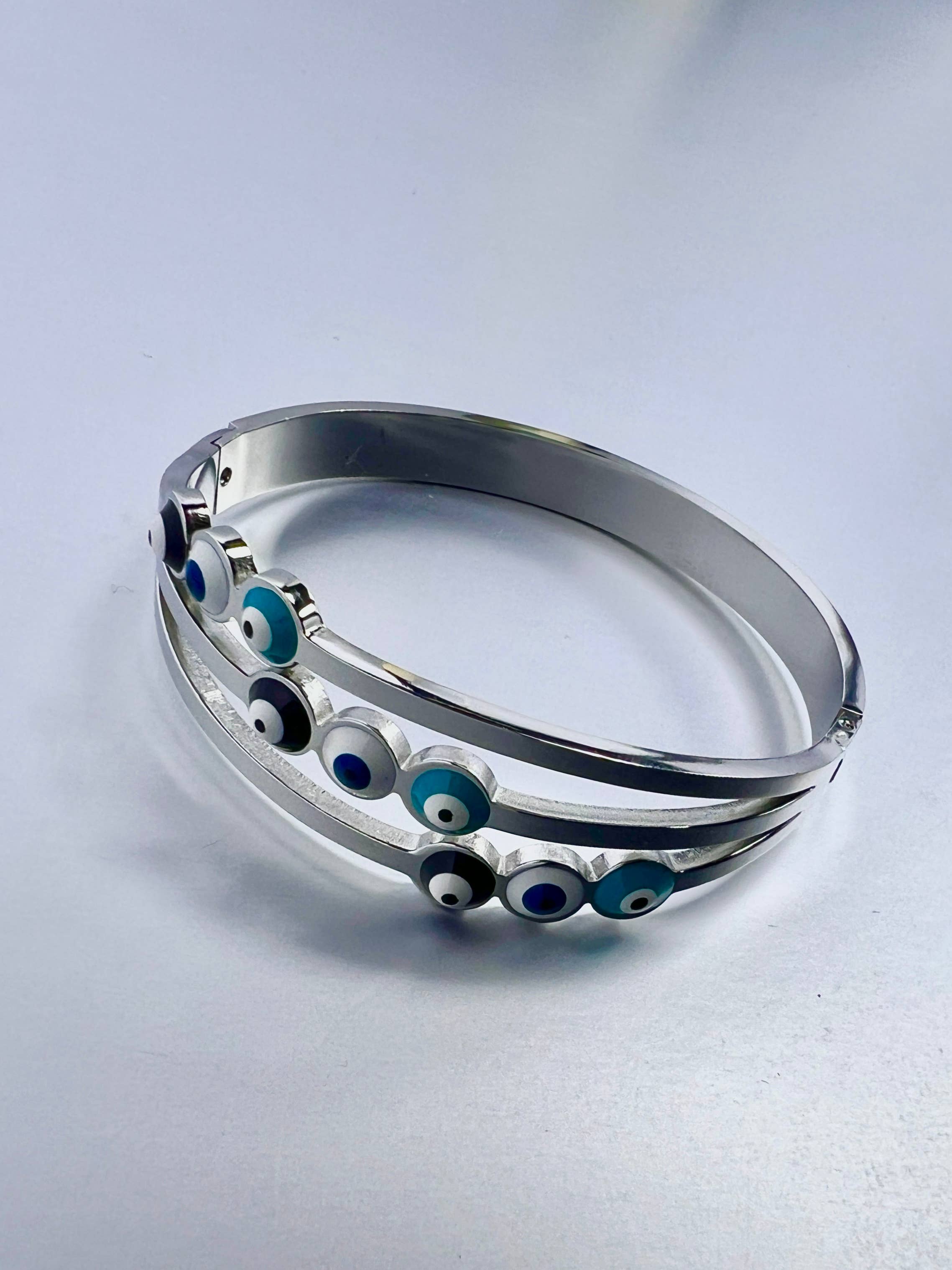 COSMOS - Wholesale Cuff Bracelet - Stainless steel bangle bracelet Silver3