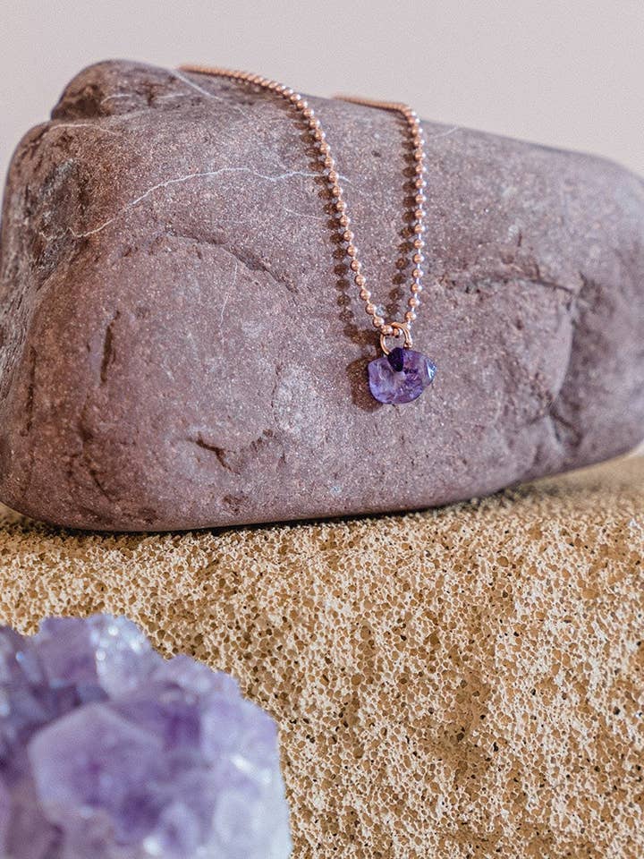 Colar de pedra ametista por atacado de House of Klunkar