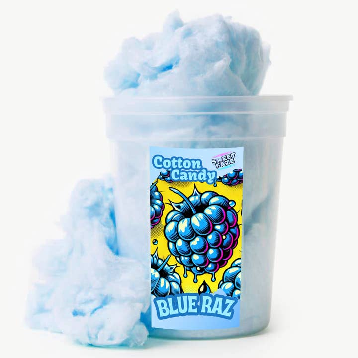 Handmade Blue Raz Cotton Candy - Wholesale for wholesale by Sweet Faze LLC