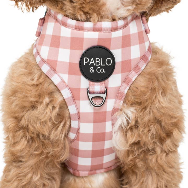Pablo & Co. Boutique - Wholesale Pet Harness - Dog - Chocolate Gingham: ADJUSTABLE DOG HARNESS