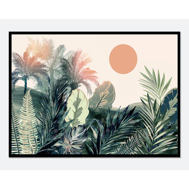 Jungle Palm Trees Boho Art Print S38 for wholesale by Sugar & Canvas