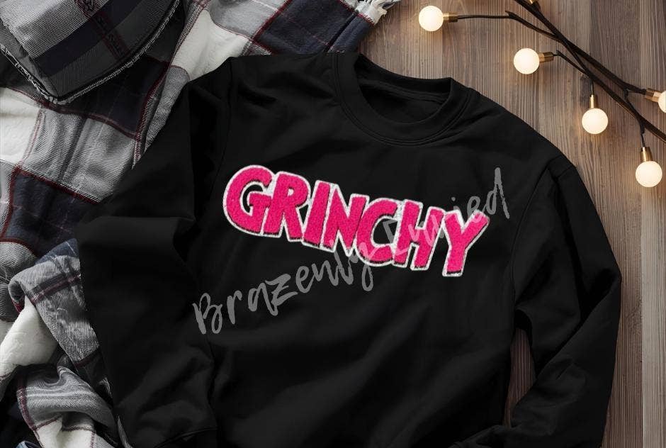 Brazenly Envied - Wholesale Patch - GRINCHY Patch Pink chenille - Be classy and Sassy with this awesome Patch