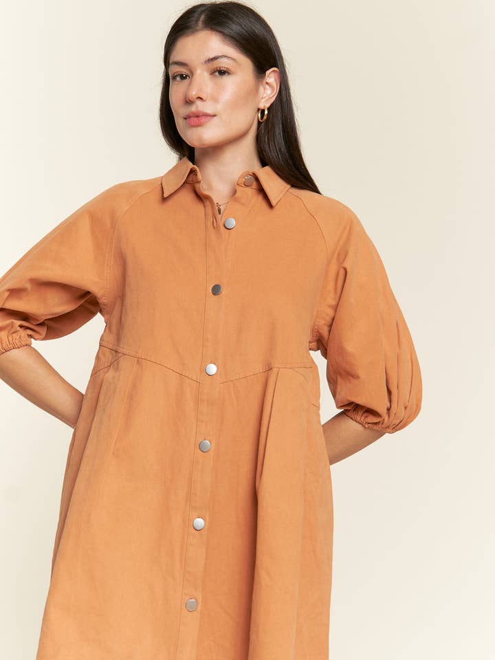 JADE BY JANE - Wholesale Dress - Women's - Washed denim style dress JJD5019 (Regular size only)6