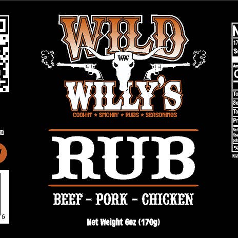 Wild Willy's seasonings and rubs - Wholesale Rub - Wild Willy's RUB0