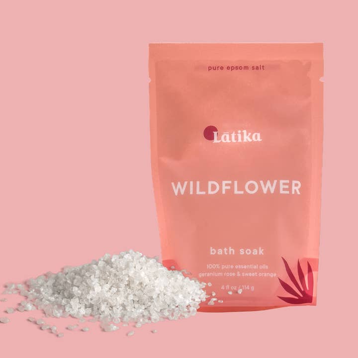Latika Beauty - Wholesale Bath Soak/Milk - Mother's Day Gift 💗 Epsom Bath Soak - Wildflower 🌸 Pink Red