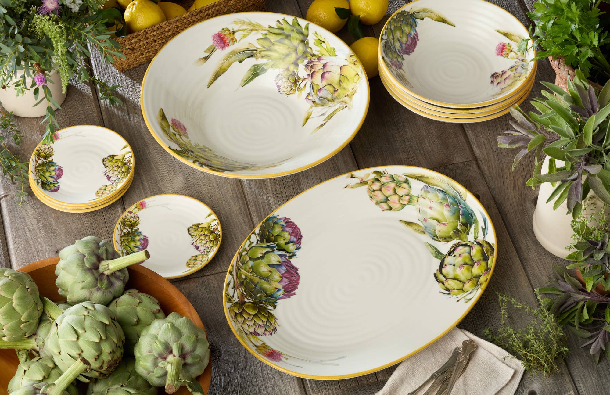 Certified International - Wholesale Serve Bowl - Verdura Pasta Bowl 13in x 3.5in4