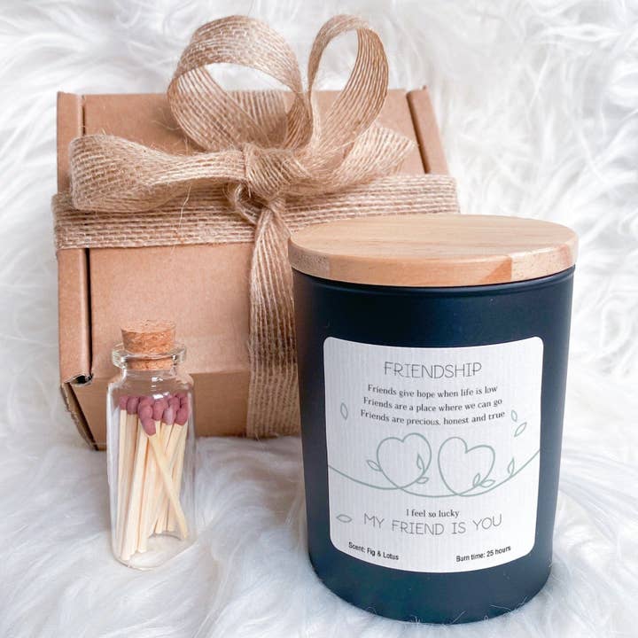 Happy Inky - Wholesale Jar/Filled Candle - Friendship Scented Candle Gift for friend Christmas Birthday