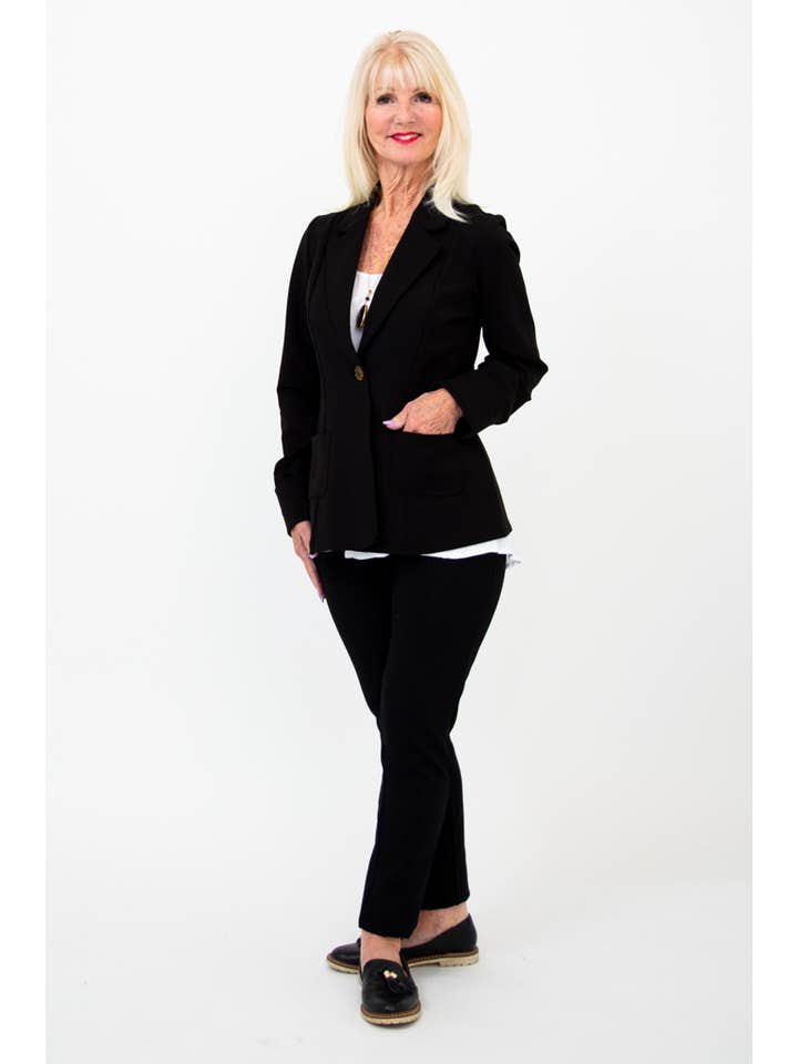 Blue Sky Clothing Co LLC - Wholesale Blazer - Women's - Anders Blazer, Black, Modal1