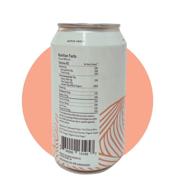 Siren Shrub Company LLC - Wholesale Soda/Carbonated Drink - Tart Cherry Sparkling Shrub (4 PK)2