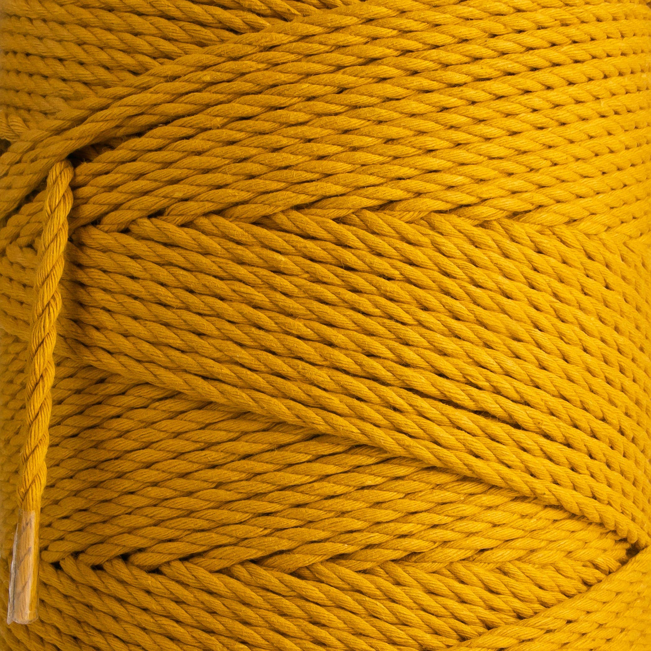 MB Cordas - Vente Cordons - Corde de coton macramé torsadée 3 brins 3MM 1kg MOUTARDE 260-300m Corde de macramé 3 plis Fil d'artisanat3
