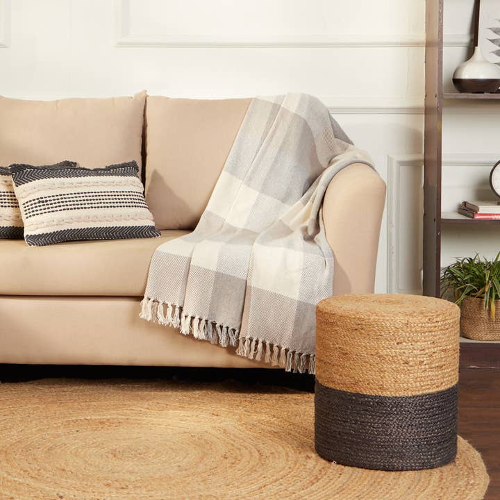 Ecru REDEARTH Medium Weight Blanket 100% Cotton(50"x60") for wholesale on Faire