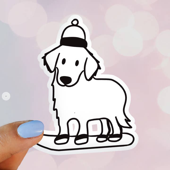 Snowboardvalp Vinylklistermärke för wholesale av Wildside Dog Gear