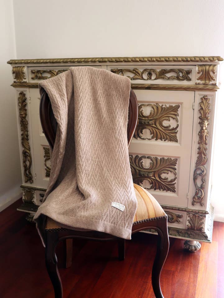 Visgraatdeken voor wholesale door Tecmalha Knitwear