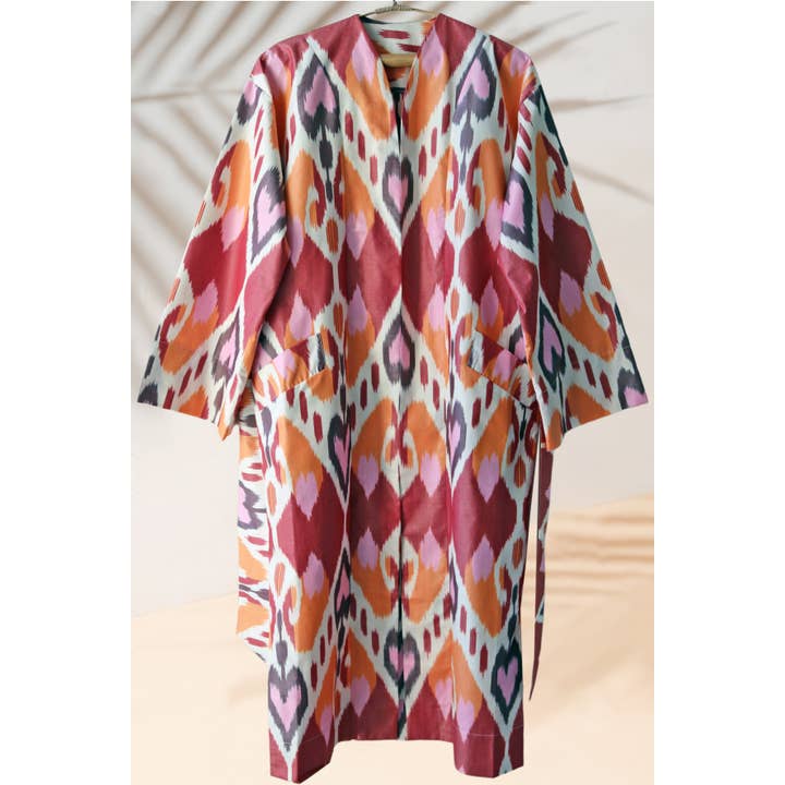 Katoenen Ikat Kaftan 033 voor wholesale door MIASETA