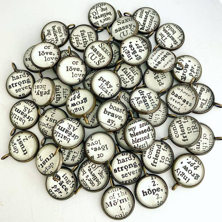 Define Charm Bar - Wholesale Individual Charm/Pendant - Dictionary Word Charms Theme Sets