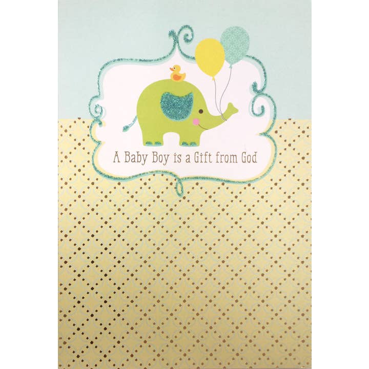 Carte pour bébé garçon — Cartes de vœux religieuses chrétiennes pour la vente par InterGreet.com