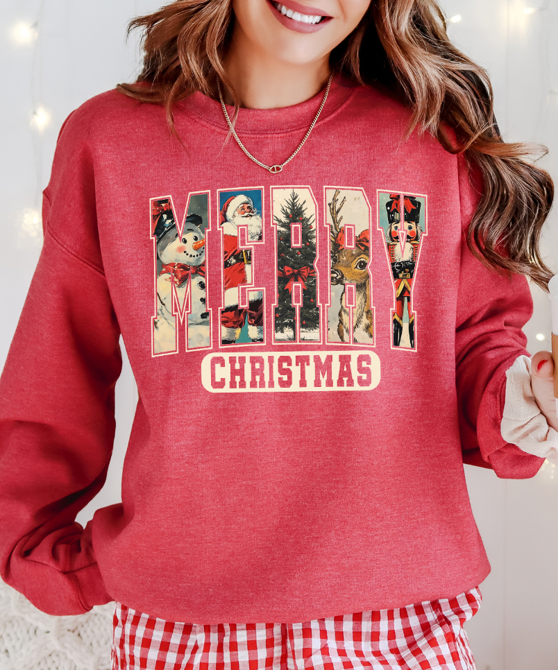 THE LATTIMORE CLAIM - Wholesale Graphic Sweatshirt - Women's - Vintage Merry Christmas4