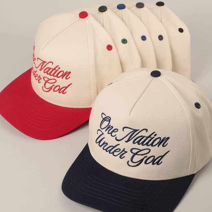 Fashion City - Wholesale Trucker Hat - Unisex - One Nation Under God Two-Tone Trucker Hat