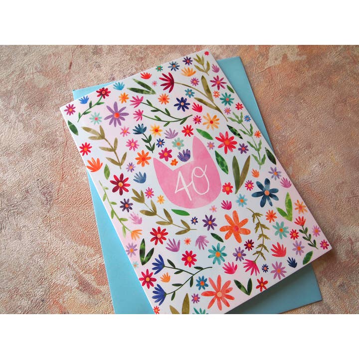 I LIKE CATS – wholesale Birthday card – 40th Birthday Cat themed birthday card5