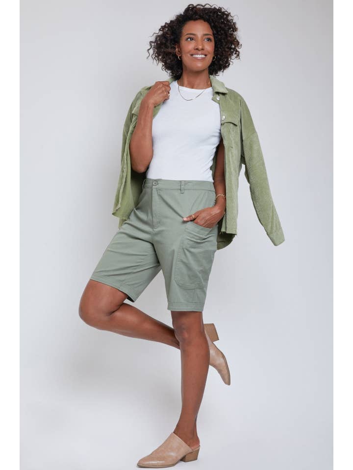 YMI – Engroshandel Shorts – Kvinder – Missy brede ben bermuda shorts med store lommer