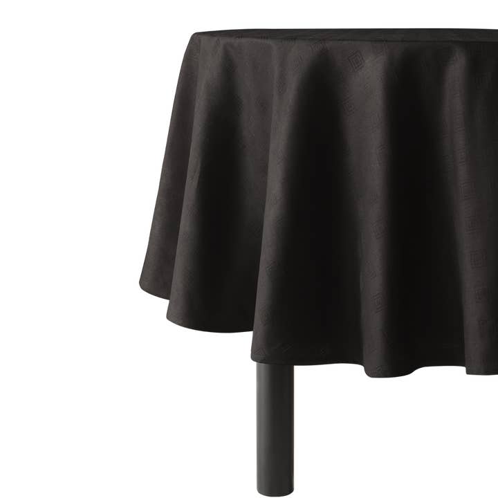 Hellenica Tablecloth Round Black for wholesale on Faire