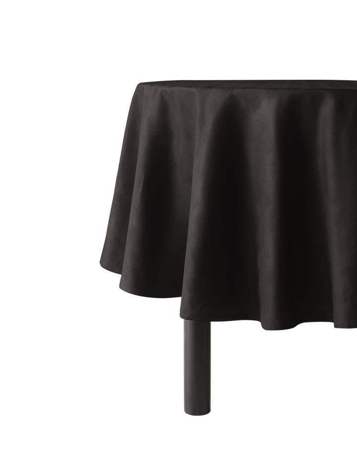 Hellenica Tablecloth Round Black for wholesale by Greg Natale