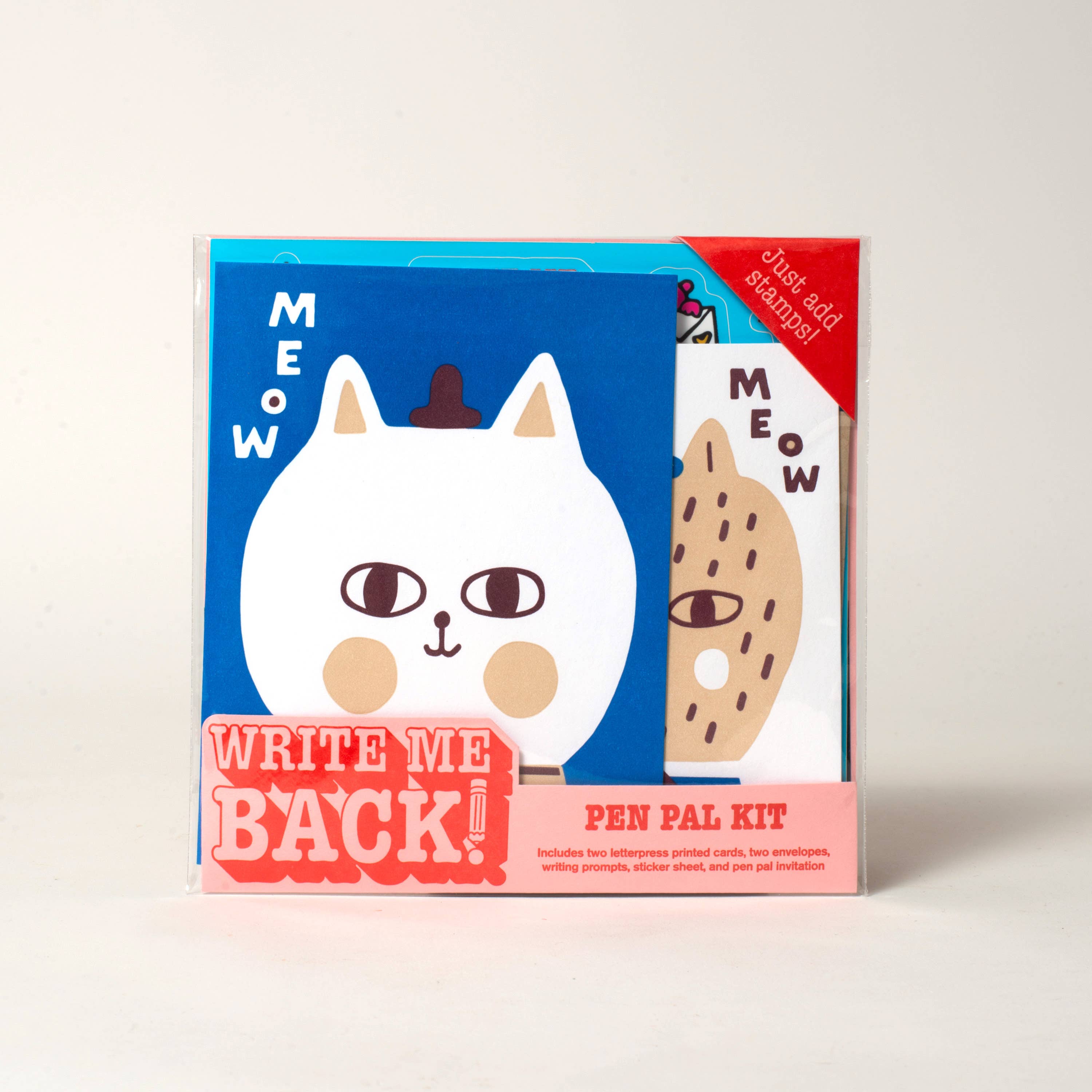 Egg Press Manufacturing - Wholesale Stationery/Notecard Set - Cats Meow Letter Writing Write Me Back Pen Pal Kit3