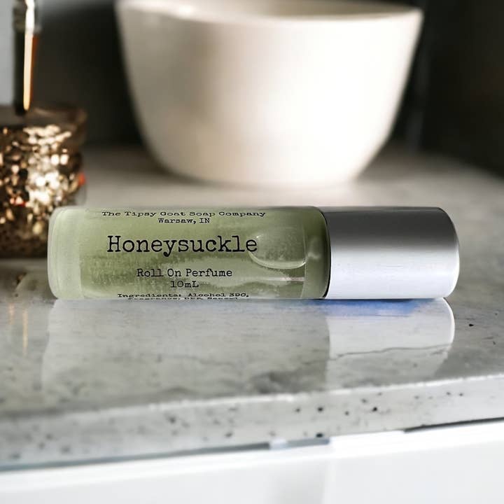Honeysuckle Roll On Perfume for wholesale by The Tipsy Goat Soap Company