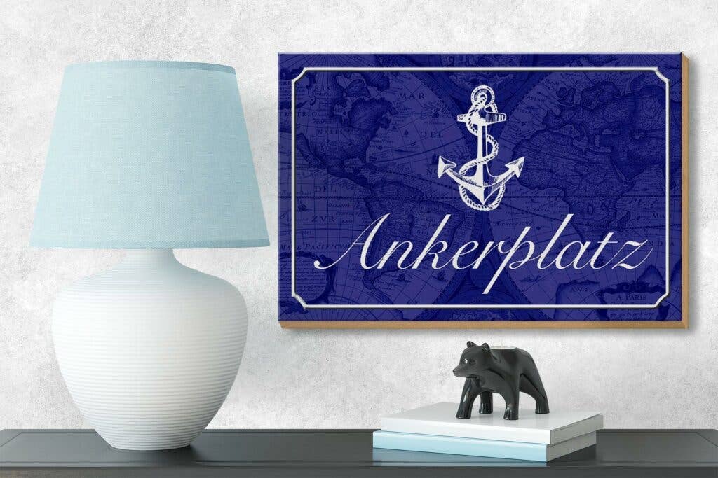 Femer - Wholesale Sign - Wooden sign saying 18x12 cm anchorage anchor sail boat decoration sign3