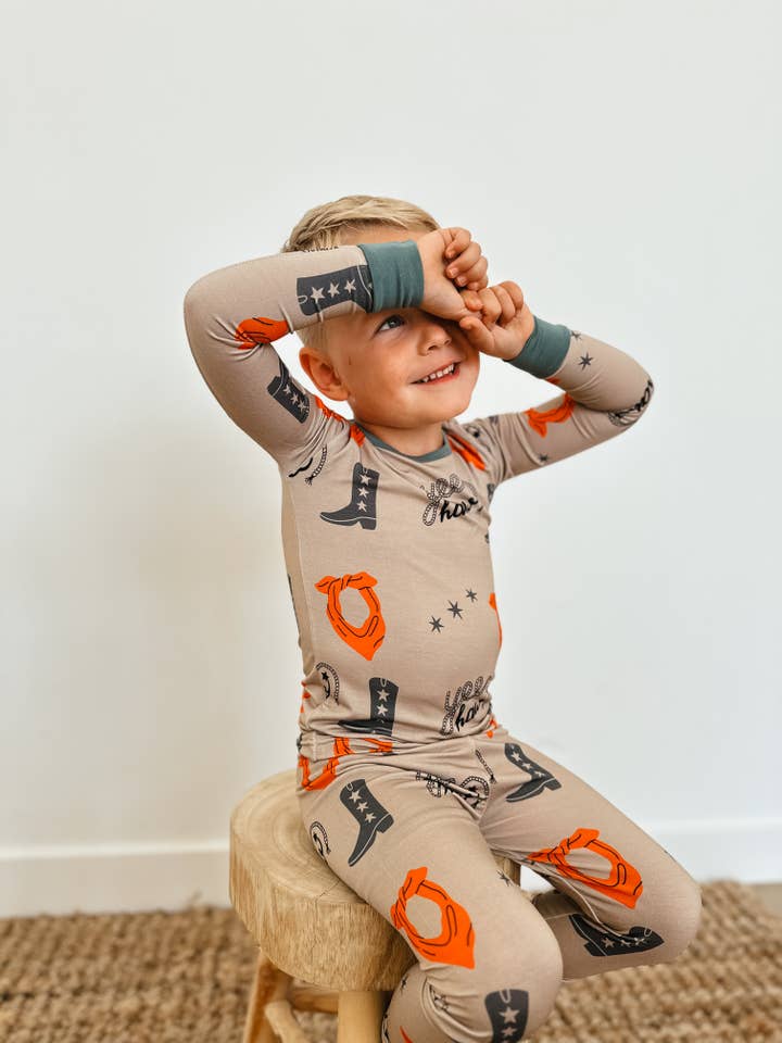 Wild Crew Clothing - Wholesale Sleepwear Set - Kids - Rodeo Wrangler Two Piece Pajama