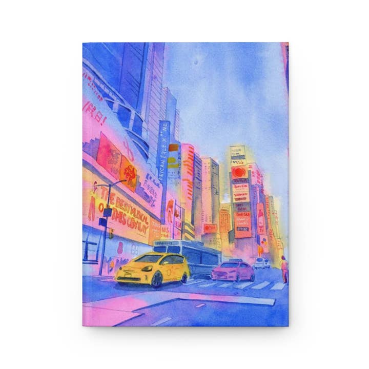 Zoee Xiao Artworks – wholesale Journal och dagbok – New York Journal - Time Square Inbunden Tidning Anteckningsbok