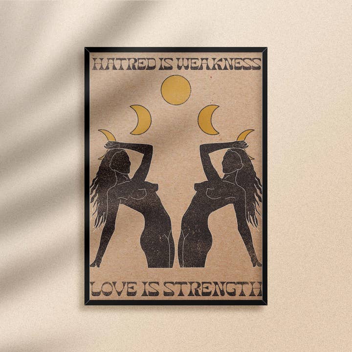 L'odio è debolezza per la vendita all'ingrosso da parte di Medley Design Studio