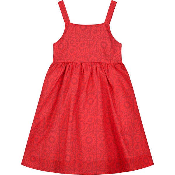 Classic sundress in red flower print for wholesale by Poppet & Fox