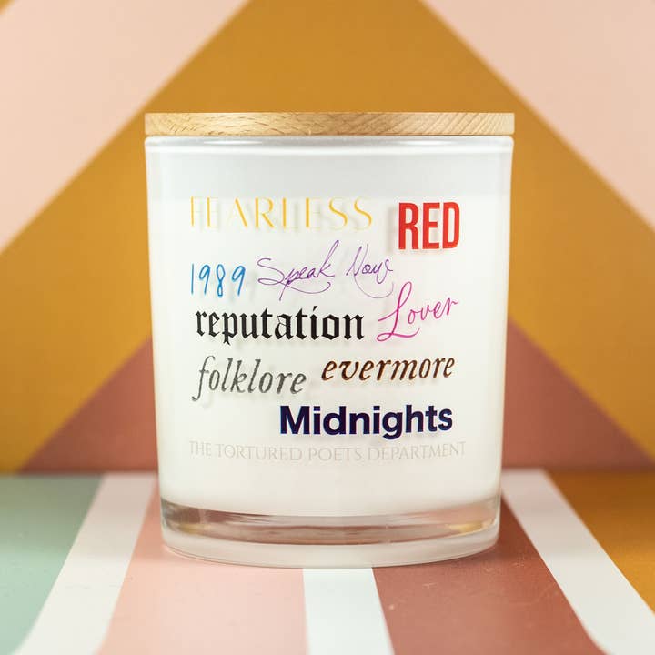 Unplug Soy Candles - Wholesale Jar/Filled Candle - Taylor Swift Albums Soy Candle