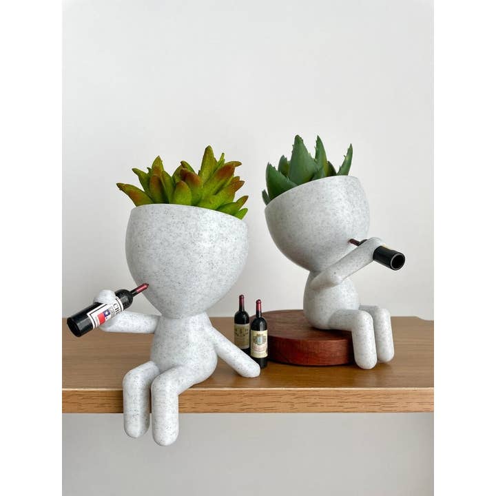3DCustomPrintsUS - Wholesale Planter Box - Wine O’Clock People Planter