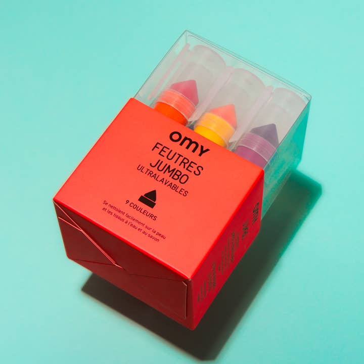 9 Kid's Jumbo Markers Set for wholesale by OMY