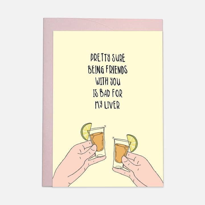 Kaart Blanche - Wholesale Friendship Card - Liver friends greeting card0